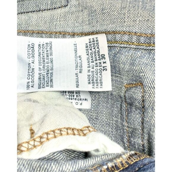 Levi’s Denizen 236 Regular Fit Straight Blue Jeans Dark Wash Mens Size 31 X 30 - Picture 3 of 3